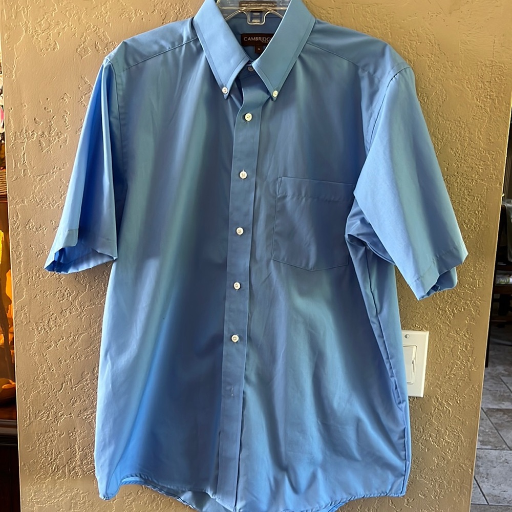 Bundle 3 shirts Cambridge Classic short sleeve blue sizes 15.5 16 16.5